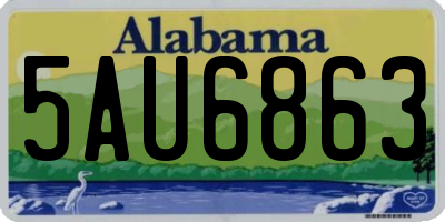 AL license plate 5AU6863