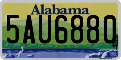 AL license plate 5AU6880