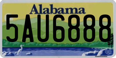 AL license plate 5AU6888