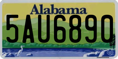 AL license plate 5AU6890