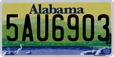 AL license plate 5AU6903