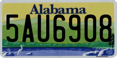 AL license plate 5AU6908