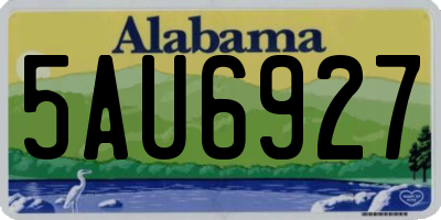 AL license plate 5AU6927