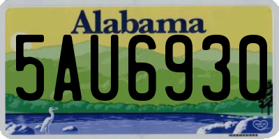 AL license plate 5AU6930