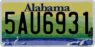 AL license plate 5AU6931