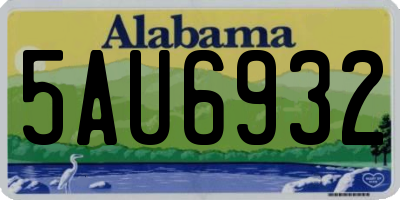 AL license plate 5AU6932