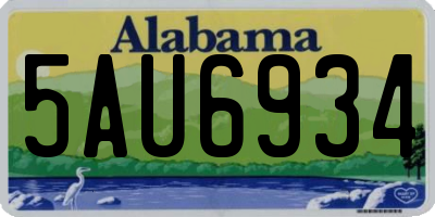 AL license plate 5AU6934