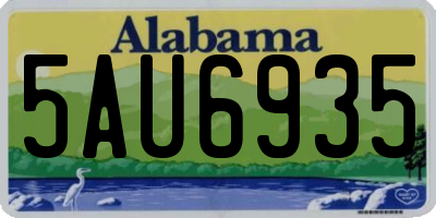 AL license plate 5AU6935