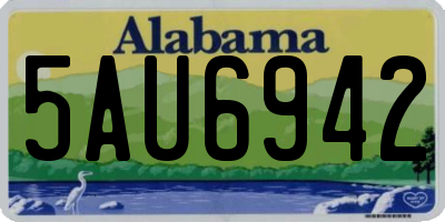 AL license plate 5AU6942
