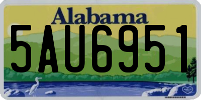 AL license plate 5AU6951
