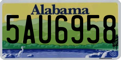 AL license plate 5AU6958