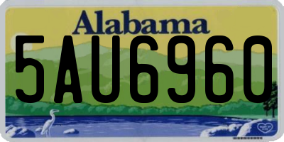 AL license plate 5AU6960