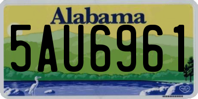 AL license plate 5AU6961