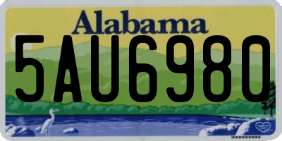 AL license plate 5AU6980