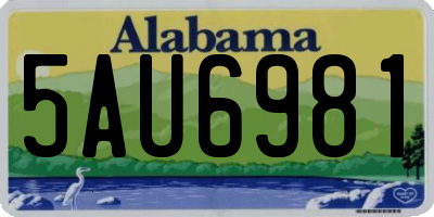 AL license plate 5AU6981