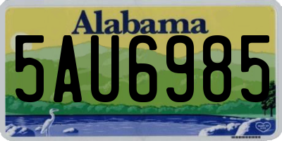 AL license plate 5AU6985