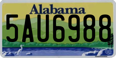 AL license plate 5AU6988