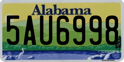 AL license plate 5AU6998
