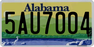 AL license plate 5AU7004