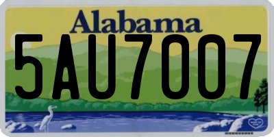 AL license plate 5AU7007