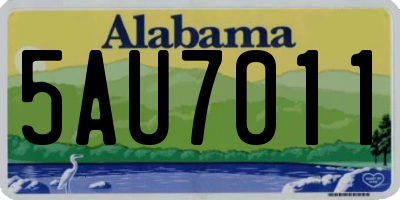 AL license plate 5AU7011