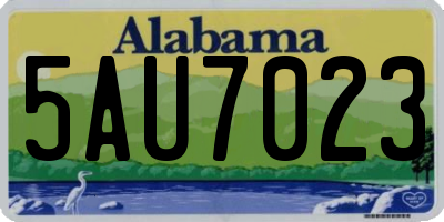 AL license plate 5AU7023