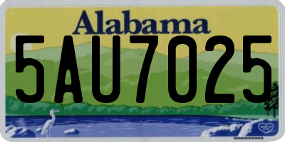 AL license plate 5AU7025