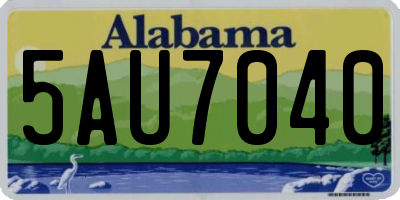 AL license plate 5AU7040