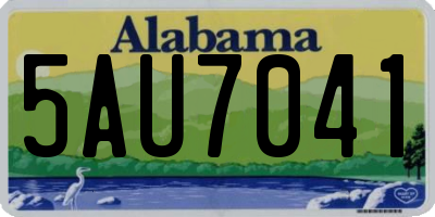 AL license plate 5AU7041