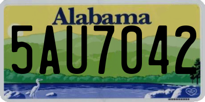 AL license plate 5AU7042