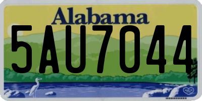 AL license plate 5AU7044