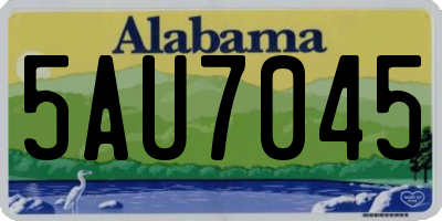 AL license plate 5AU7045