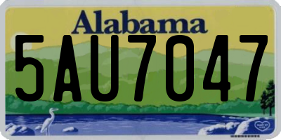AL license plate 5AU7047