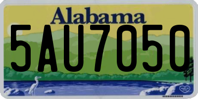 AL license plate 5AU7050