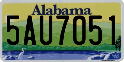 AL license plate 5AU7051