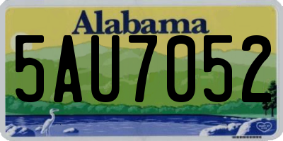 AL license plate 5AU7052