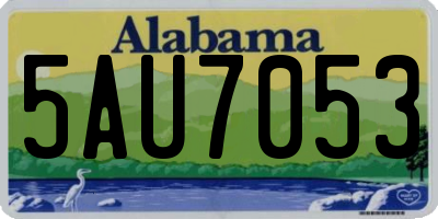 AL license plate 5AU7053
