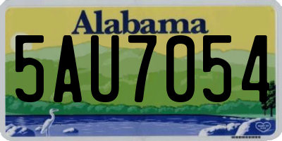 AL license plate 5AU7054