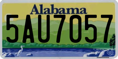 AL license plate 5AU7057