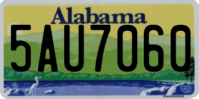 AL license plate 5AU7060