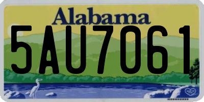 AL license plate 5AU7061