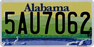 AL license plate 5AU7062