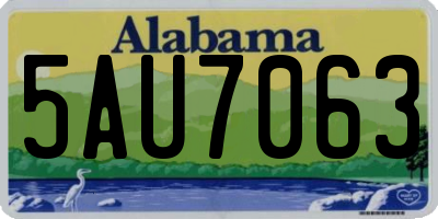 AL license plate 5AU7063