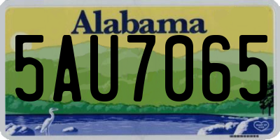 AL license plate 5AU7065