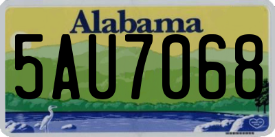 AL license plate 5AU7068