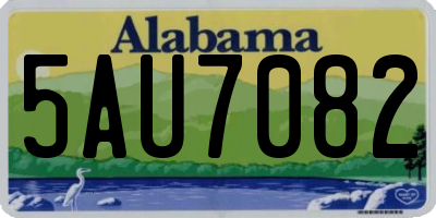 AL license plate 5AU7082
