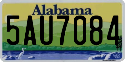 AL license plate 5AU7084