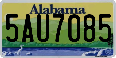 AL license plate 5AU7085