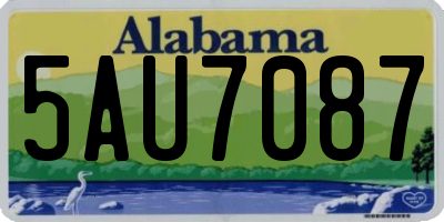 AL license plate 5AU7087