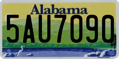 AL license plate 5AU7090